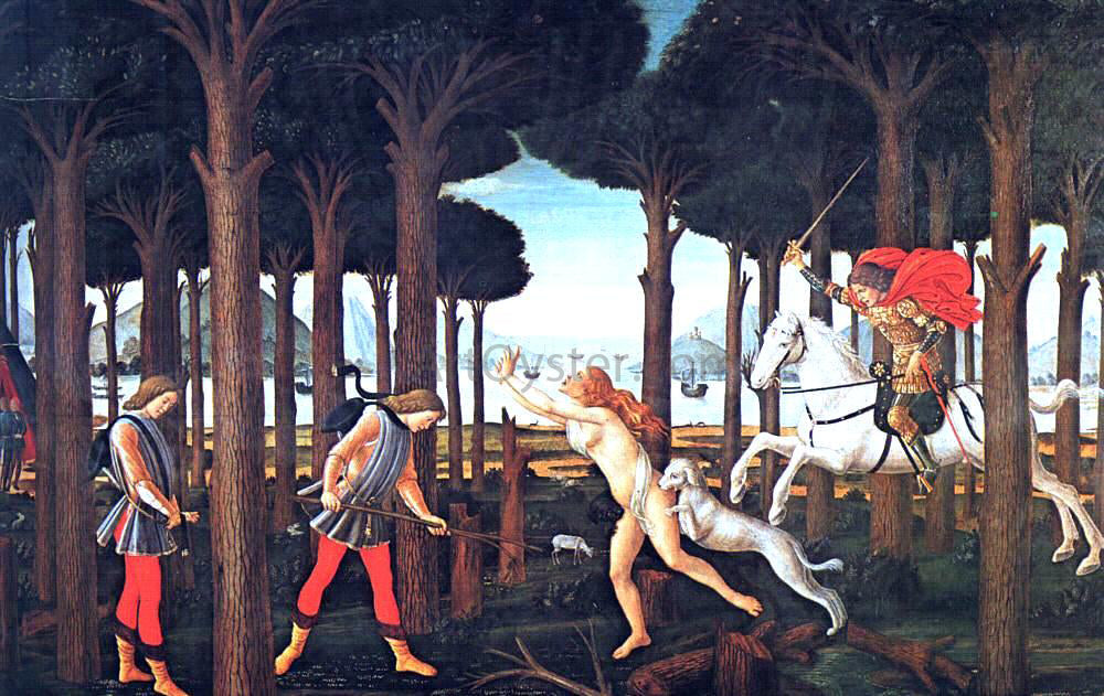  Sandro Botticelli The Story of Nastagio degli Onesti (first episode) - Canvas Print