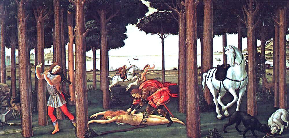  Sandro Botticelli The Story of Nastagio degli Onesti (second episode) - Canvas Print