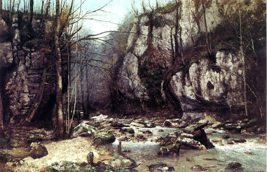  Gustave Courbet The Stream of the Puits-Noir at Ornans - Canvas Print