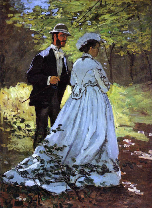  Claude Oscar Monet The Strollers (study for 'Luncheon on the Grass') - Canvas Print