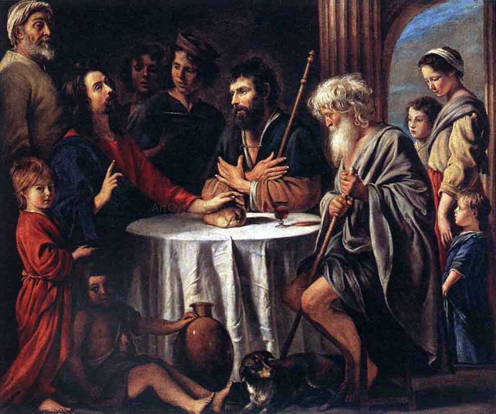  Louis Le Nain The Supper at Emmaus - Canvas Print