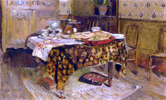  Edouard Vuillard The Table Setting, rue Truffaut - Canvas Print