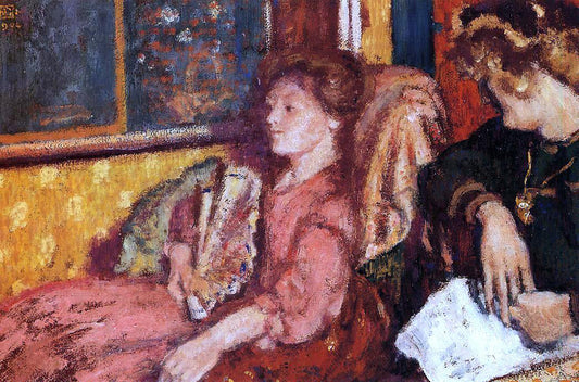  Georges Lemmen The Talk (also known as Two Women in an Interior) - Canvas Print