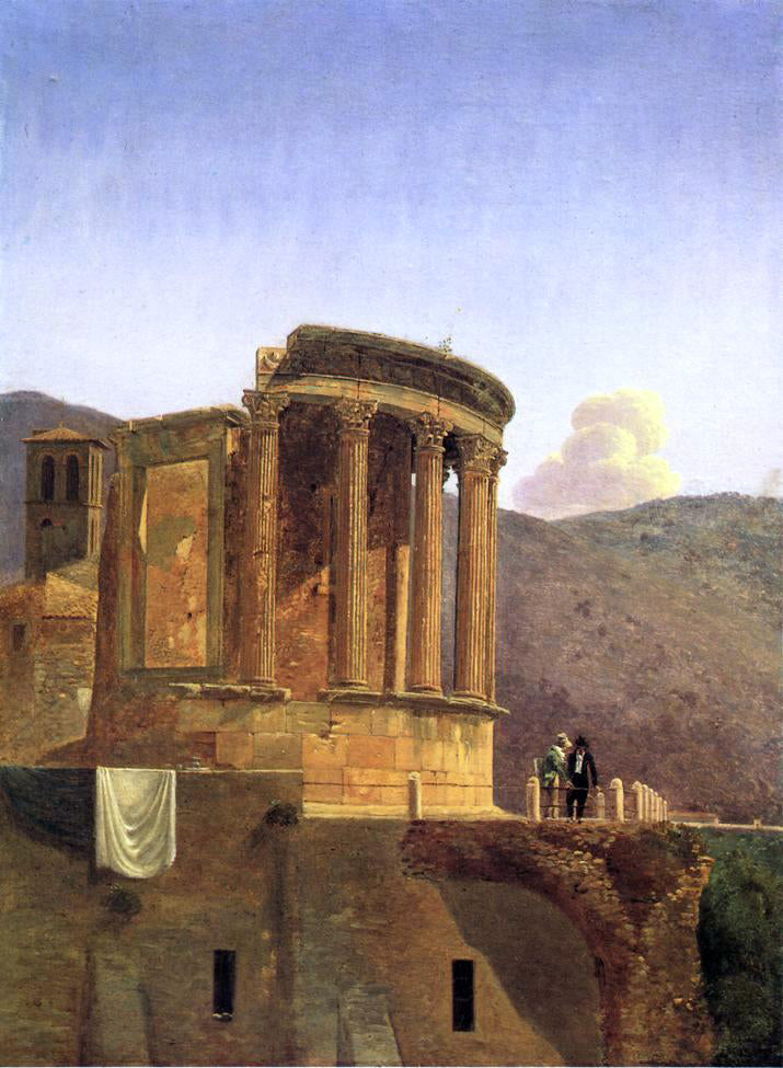  Antoine-Felix Boisselier The Temple of Vesta at Tivoli - Canvas Print