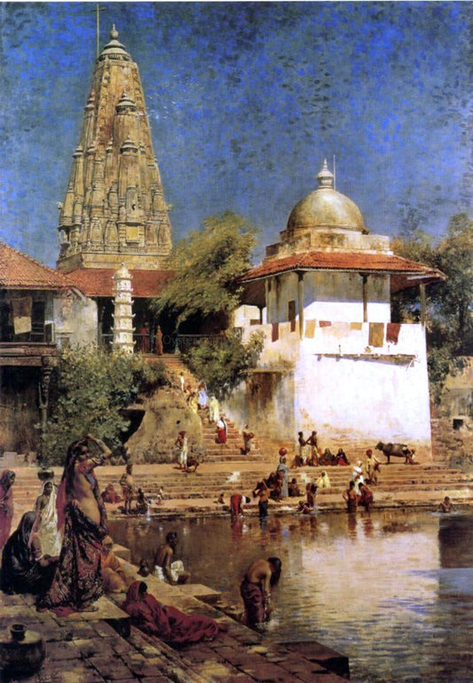  Edwin Lord Weeks The Temples and Tank of Walkeshwar at Bombay - Canvas Print