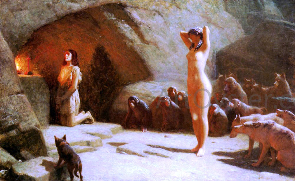  John Charles Dollman The Temptation of Saint Anthony - Canvas Print