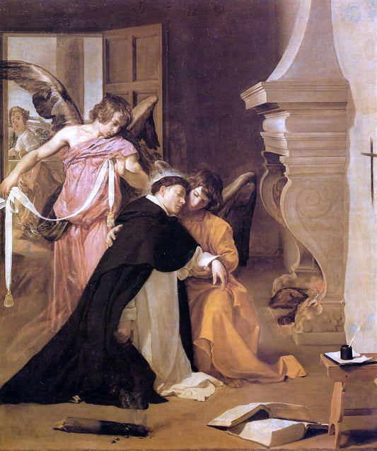  Diego Velazquez The Temptation of St. Thomas Aquinas - Canvas Print