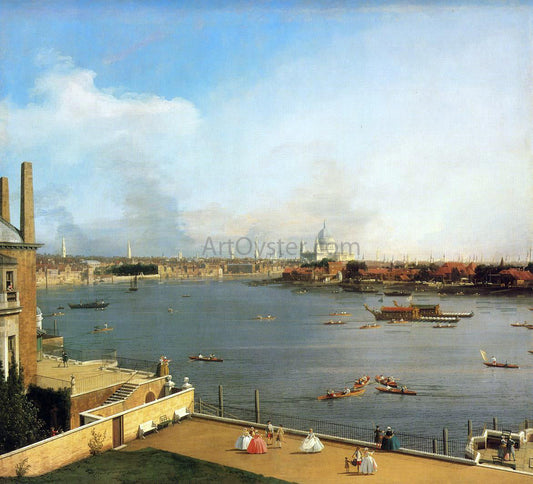 Canaletto The Thames and the City of London from Richmond House - Canvas Print