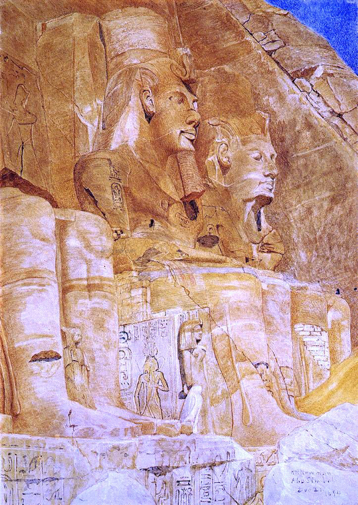  Henry Roderick Newman The Third and Fourth Figures at Abu Simbel - Canvas Print