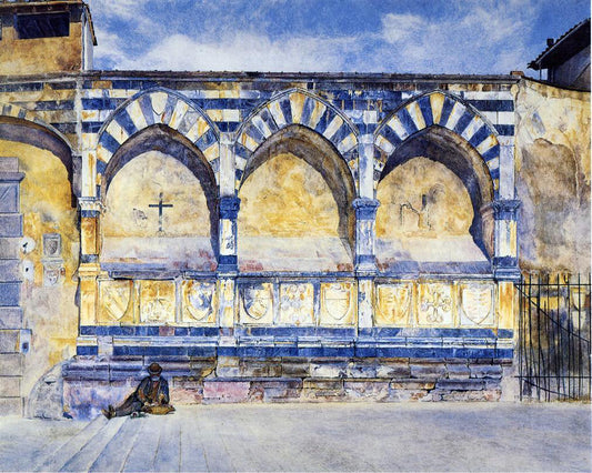  Henry Roderick Newman The Three Arches of Santa Maria Novella - Canvas Print