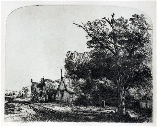  Rembrandt Van Rijn The Three Cottages - Canvas Print