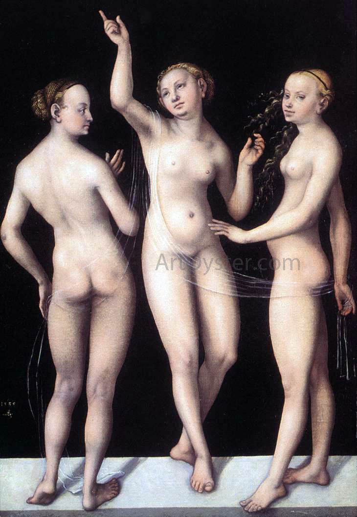  The Elder Lucas Cranach The Three Graces - Canvas Print