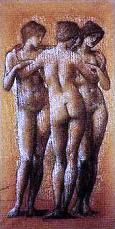  Sir Edward Burne-Jones The Three Graces - Canvas Print