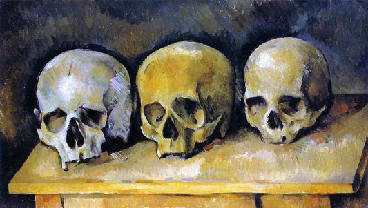  Paul Cezanne The Three Skulls - Canvas Print