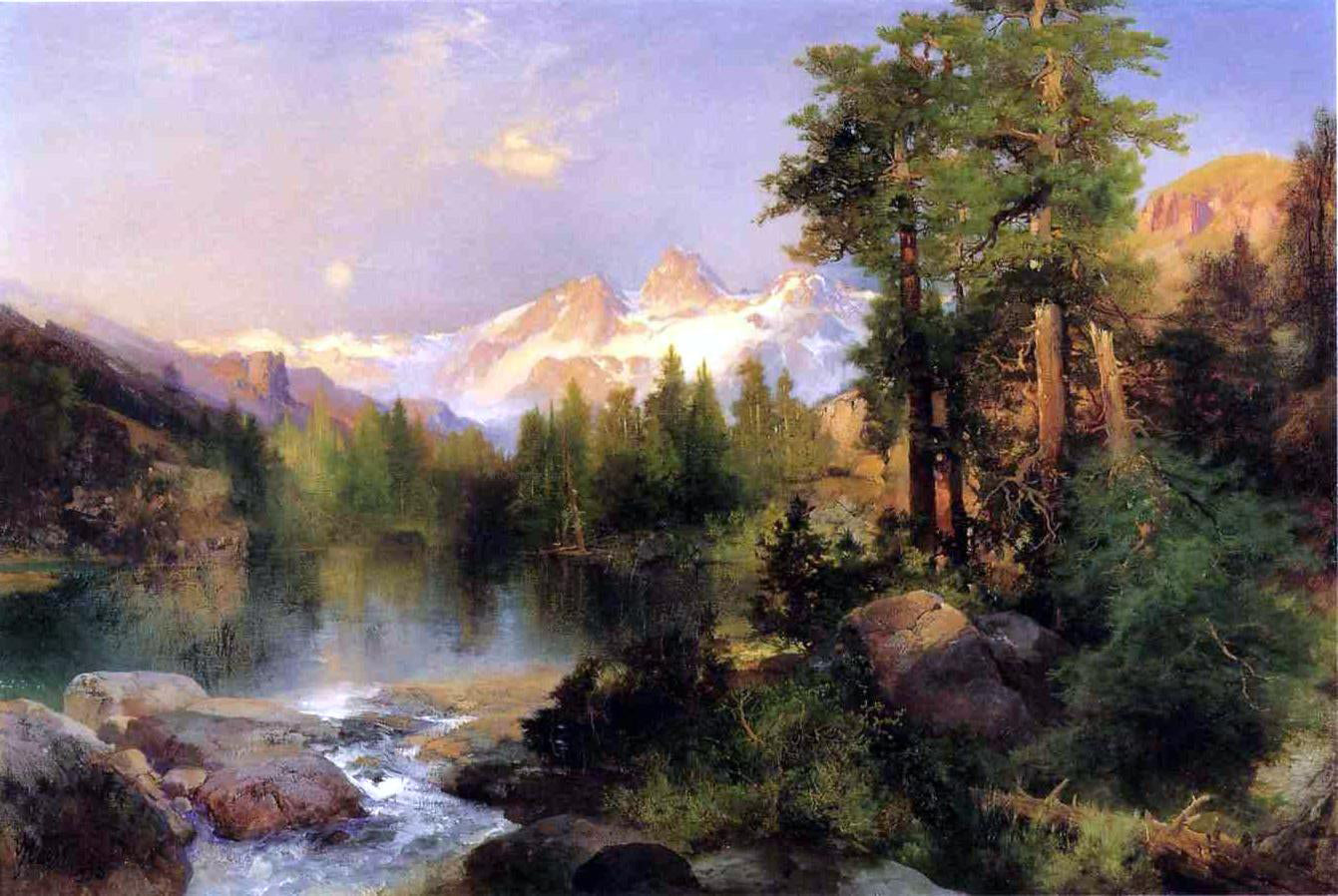  Thomas Moran The Three Tetons - Canvas Print