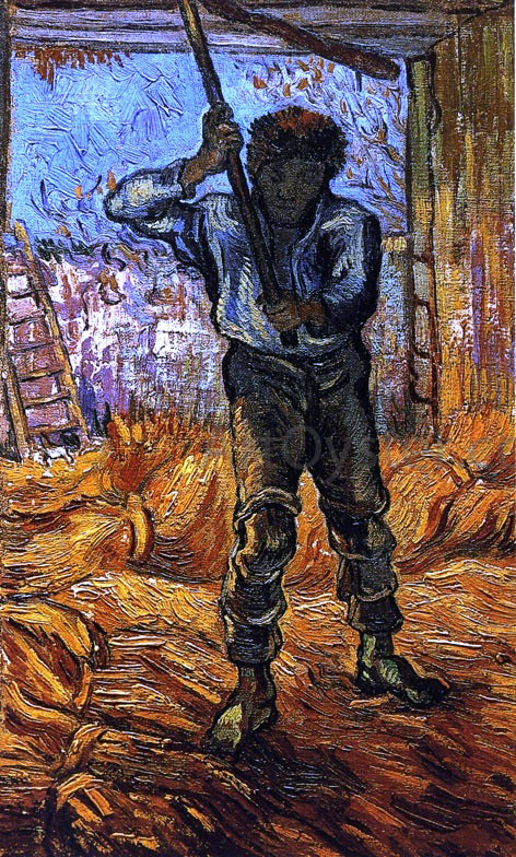  Vincent Van Gogh The Thresher (after Millet) - Canvas Print