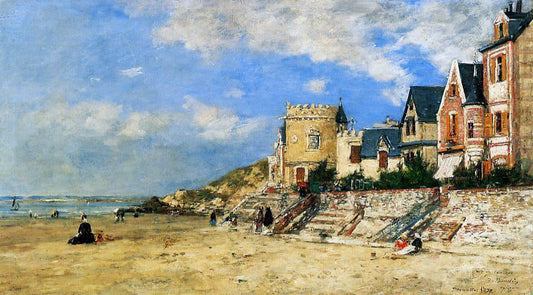  Eugene-Louis Boudin The Tour Malakoff and the Trouville Shore - Canvas Print