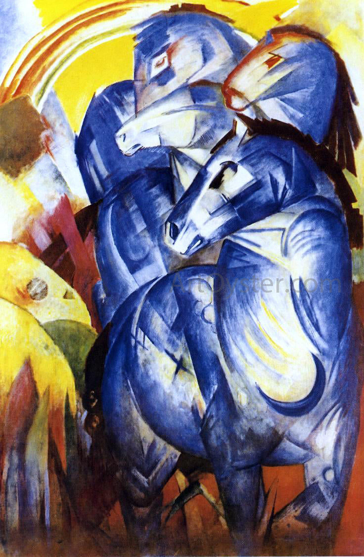  Franz Marc The Tower of Blue Horses - Canvas Print