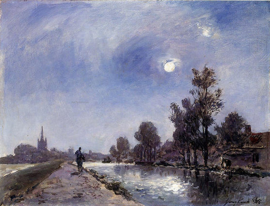  Johan Barthold Jongkind The Towpath - Canvas Print
