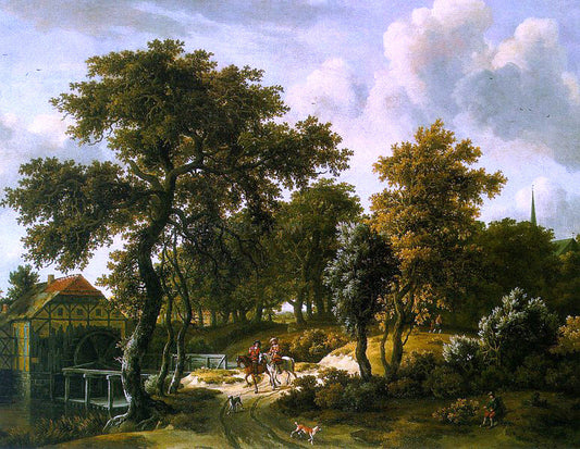  Meindert Hobbema The Travelers - Canvas Print