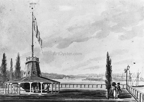  Pavel Petrovich Svinin The Traveler's First View of New York - The Battery and Flagstaff - Canvas Print
