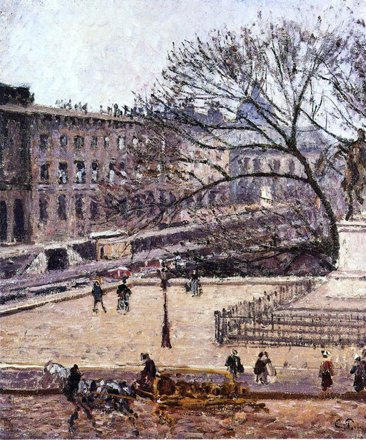  Camille Pissarro The Treasury and the Academy, Gray Weather - Canvas Print