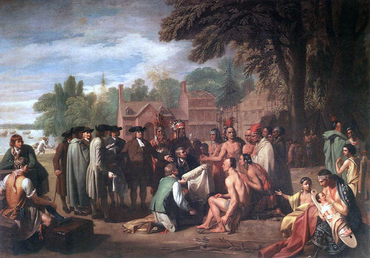  Benjamin West The Treaty of Penn with the Indians - Canvas Print