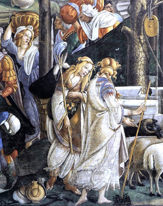  Sandro Botticelli The Trials and Calling of Moses (detail 1) (Cappella Sistina, Vatican) - Canvas Print