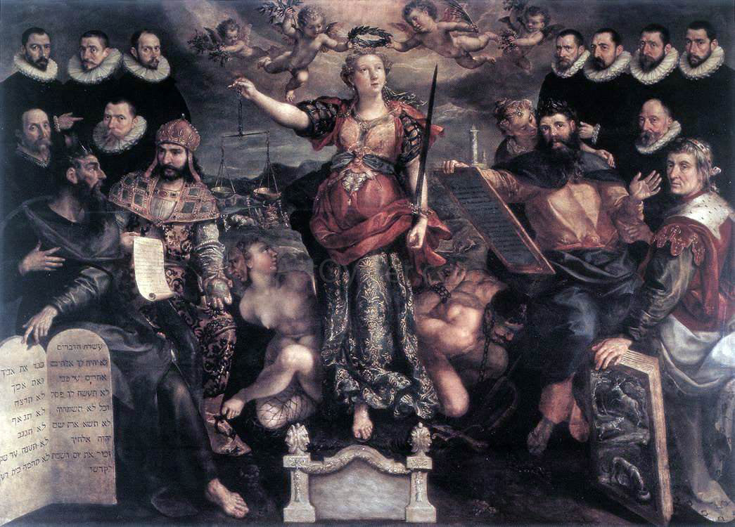  Marten De Vos The Tribunal of the Brabant Mint in Antwerp - Canvas Print