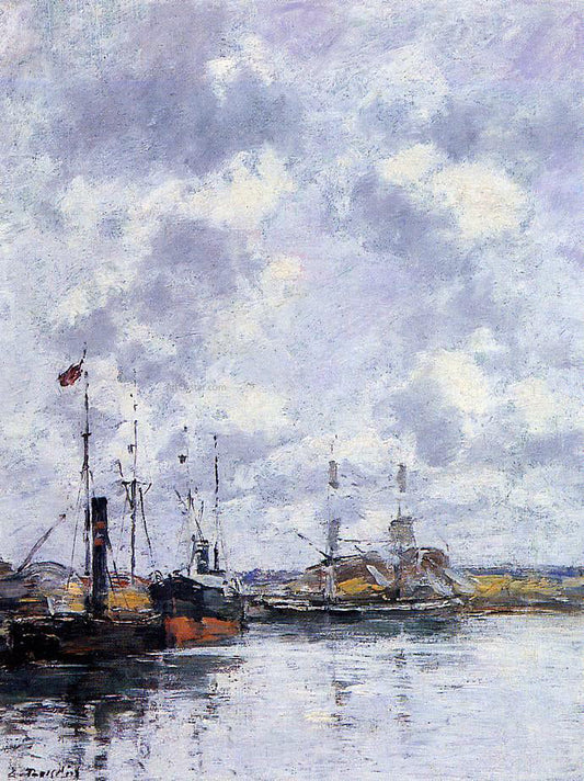  Eugene-Louis Boudin The Trouville Basin - Canvas Print