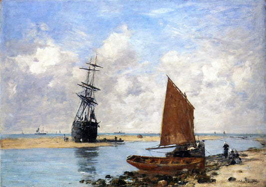 Eugene-Louis Boudin The Trouville Chanel, Low Tide - Canvas Print