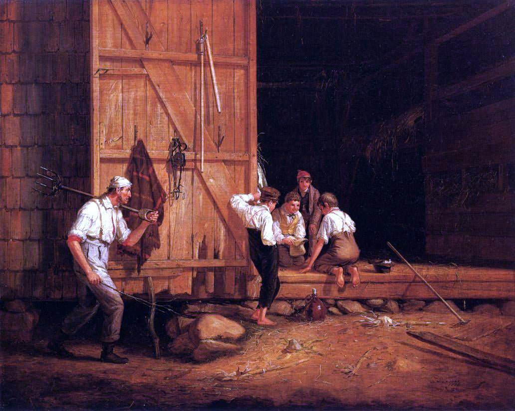  William Sidney Mount The Truant Gamblers (also known as Undutiful Boys) - Canvas Print