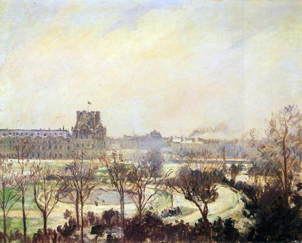  Camille Pissarro The Tuileries Gardens: Snow Effect - Canvas Print