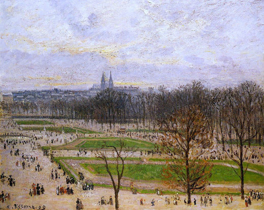  Camille Pissarro The Tuilleries Gardens: Winter Afternoon - Canvas Print