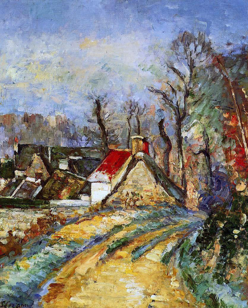  Paul Cezanne The Turn in the Road at Auvers - Canvas Print