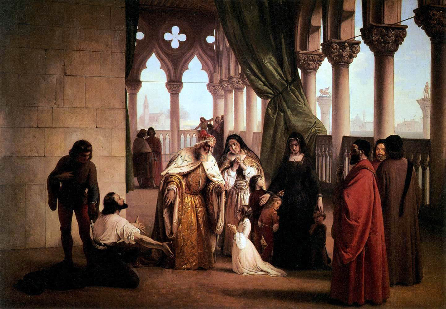  Francesco Hayez The Two Foscari - Canvas Print