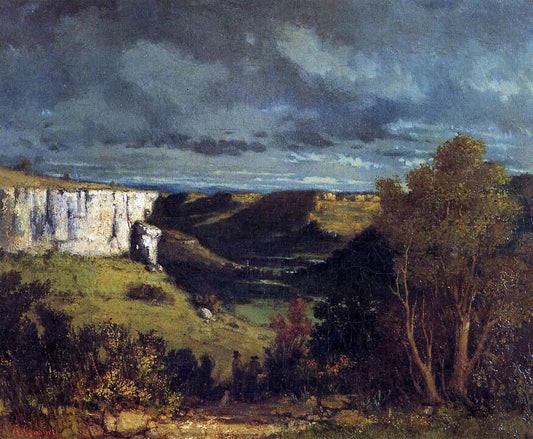  Gustave Courbet The Valley of the Loue in Stormy Weather - Canvas Print
