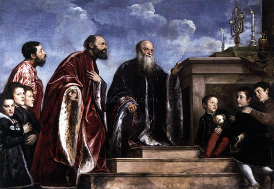  Titian The Vendramin Family Venerating a Relic of the True Cross - Canvas Print