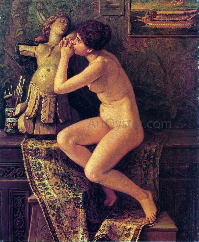  Elihu Vedder The Venetian Model - Canvas Print