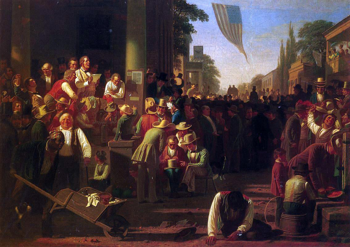  George Caleb Bingham The Verdict of the People - Canvas Print