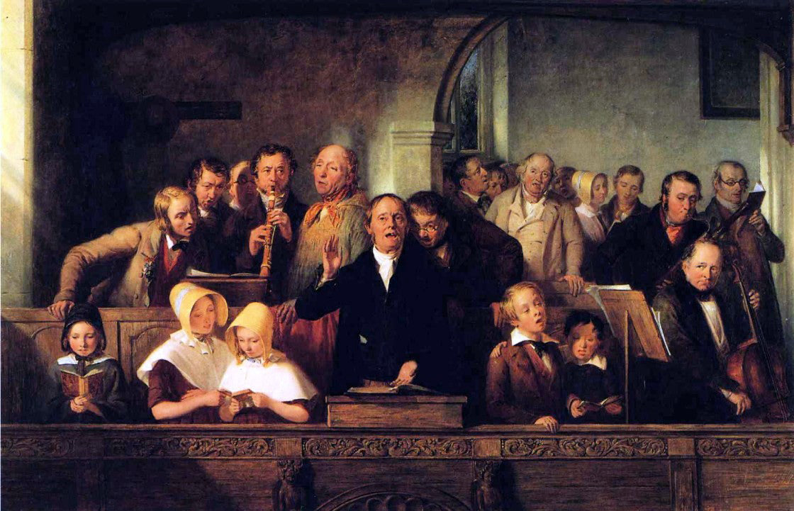  Thomas Webster The Village Choir - Canvas Print