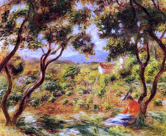  Pierre Auguste Renoir The Vineyards of Cagnes - Canvas Print