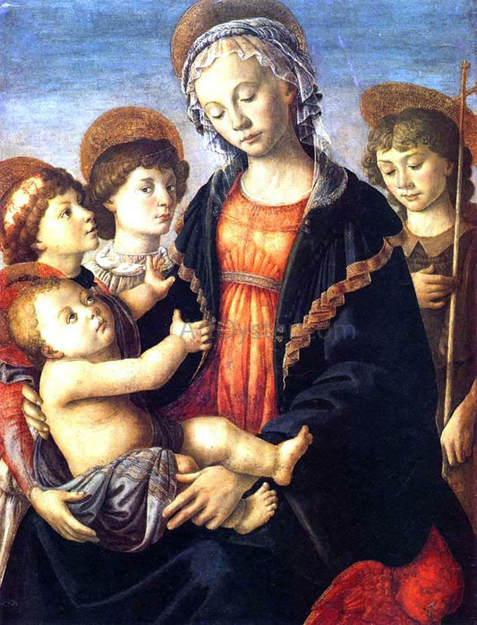  Sandro Botticelli The Virgin and Child with Two Angels and the Young St John the Baptist - Canvas Print