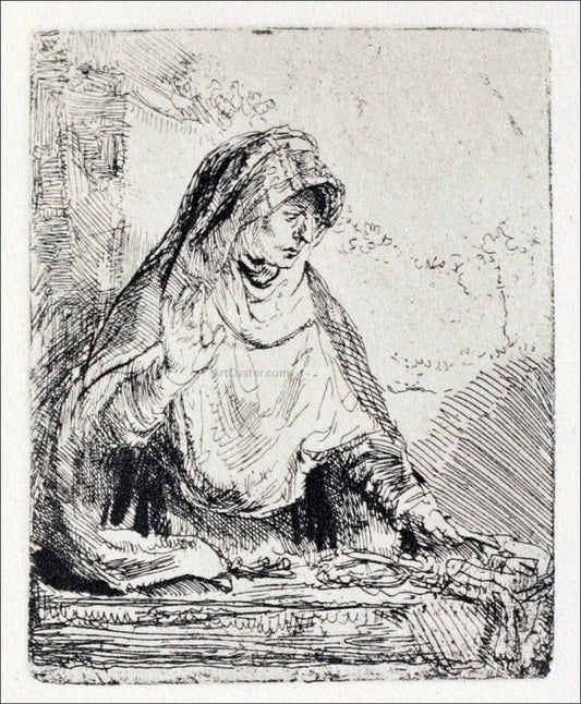  Rembrandt Van Rijn The Virgin and the Holy Child in the Clouds - Canvas Print