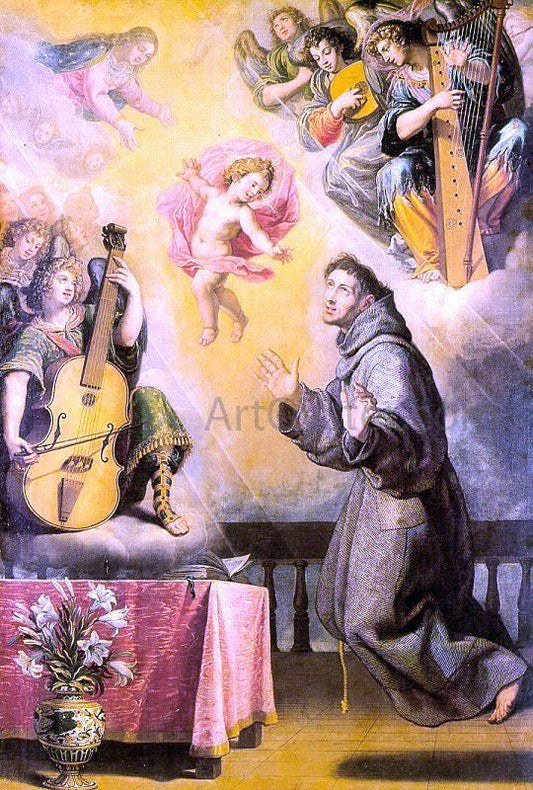  Vicente Carducho The Vision of St Anthony of Padua - Canvas Print