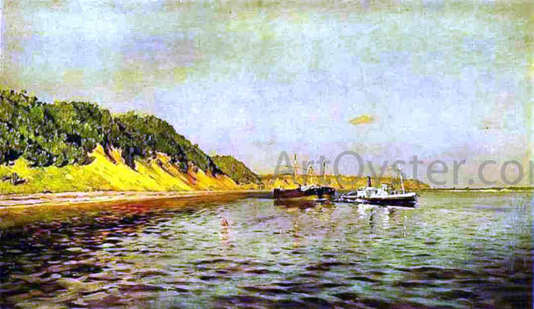  Isaac Ilich Levitan The Volga, A Calm Day - Canvas Print