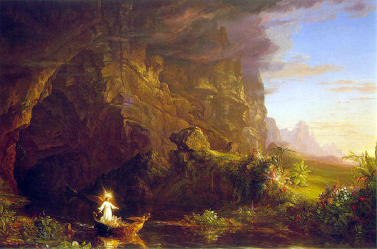  Thomas Cole The Voyage of Life: Childhood - Canvas Print