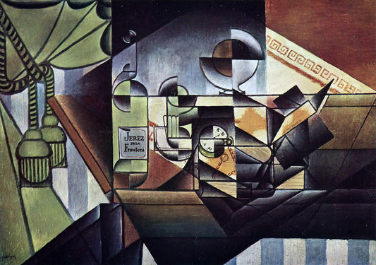  Juan Gris The Watch (also known as The Sherry Bottle) - Canvas Print
