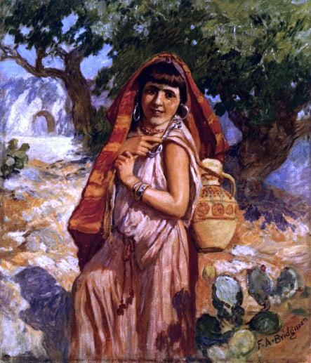  Frederick Arthur Bridgeman A Water Carrier - Canvas Print