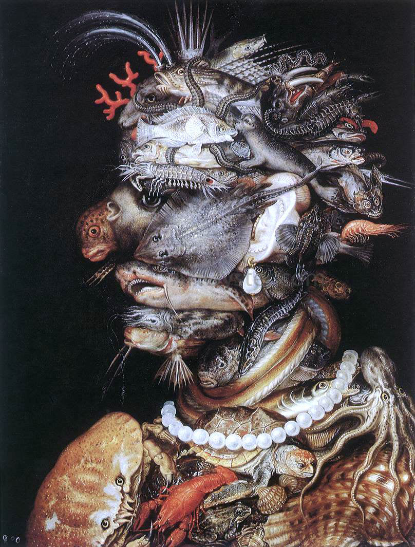  Giuseppe Arcimboldo The Water - Canvas Print